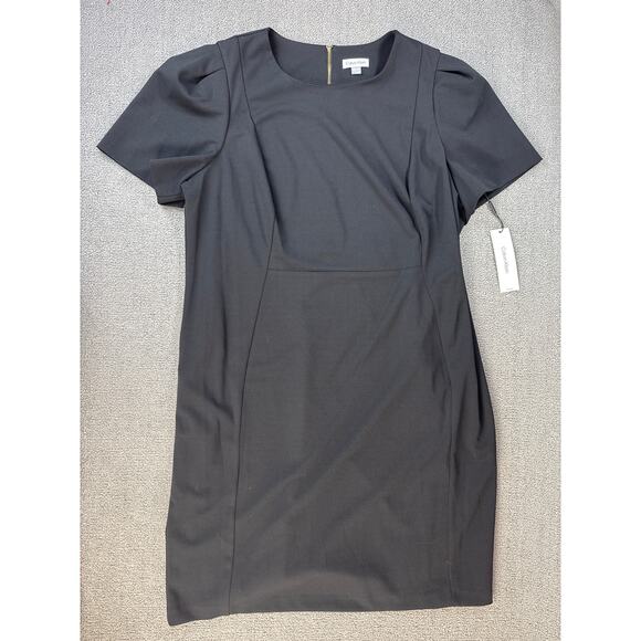 NWT Calvin Klein Dress Career Sheath Knee Length Cocktail Black Plus Size 22W - Picture 1 of 6